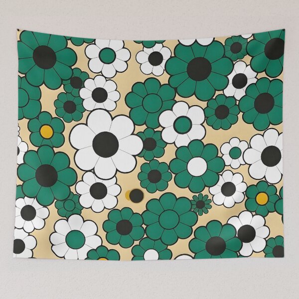 Item preview, Green Retro Floral designed and sold by GraphicsClub.