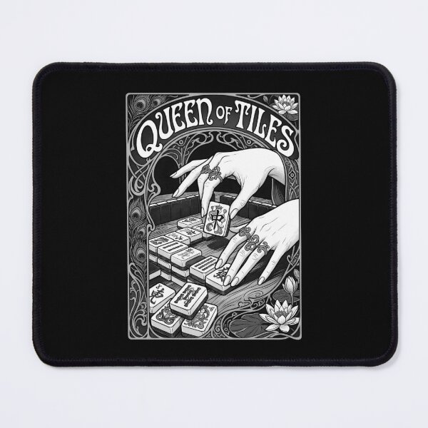 Item preview, Mahjong Queen Of Tiles Woman Player Vintage Women Hands designed and sold by GrandeDuc.