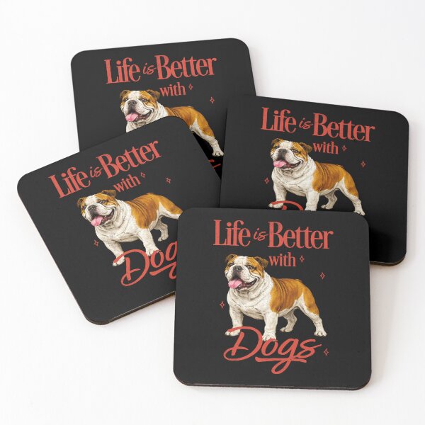 Item preview, LIFE IS BETTER - BULLDOG | Pets and Dogs lovers for Men and Women t-shirt designed and sold by panchiTWO.