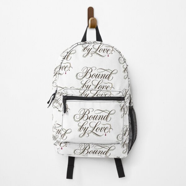 Item preview, Elegant "Bound by Love" Calligraphy with Stylized Thorns and Magenta Drop designed and sold by Stickivo.