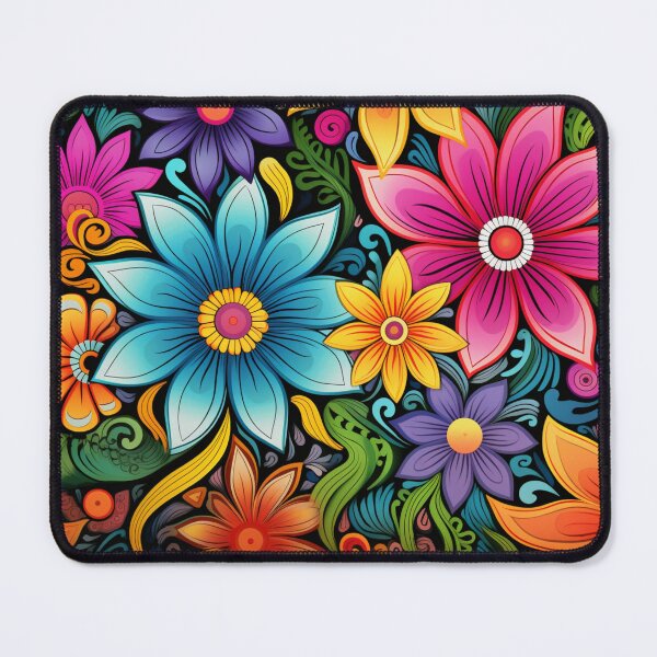 Item preview, Psychedelic Vibrant Multicolor Flowers Pattern designed and sold by GrinGalore.