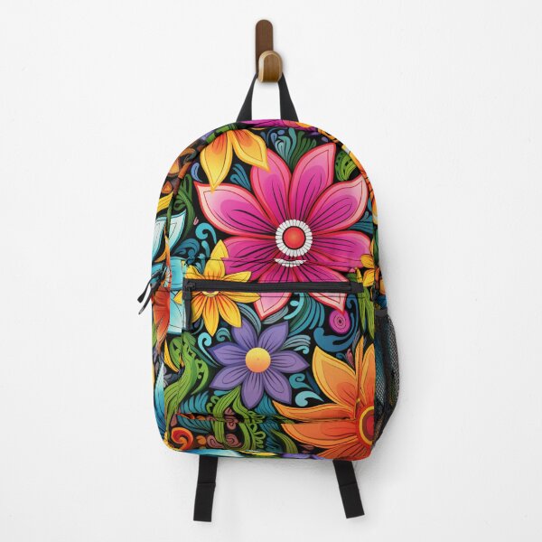 Item preview, Psychedelic Vibrant Multicolor Flowers Pattern designed and sold by GrinGalore.