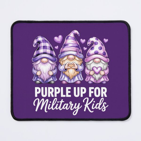 Item preview, Purple Up For Military Kids Cute Gnome Trio Military Child Month Awareness Gift designed and sold by Dazeville Studio1541 .