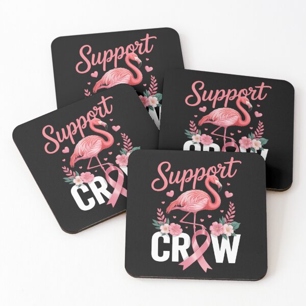 Item preview, Warrior Support Crew Flamingo Breast Cancer Awareness designed and sold by PunkNation-Arts.