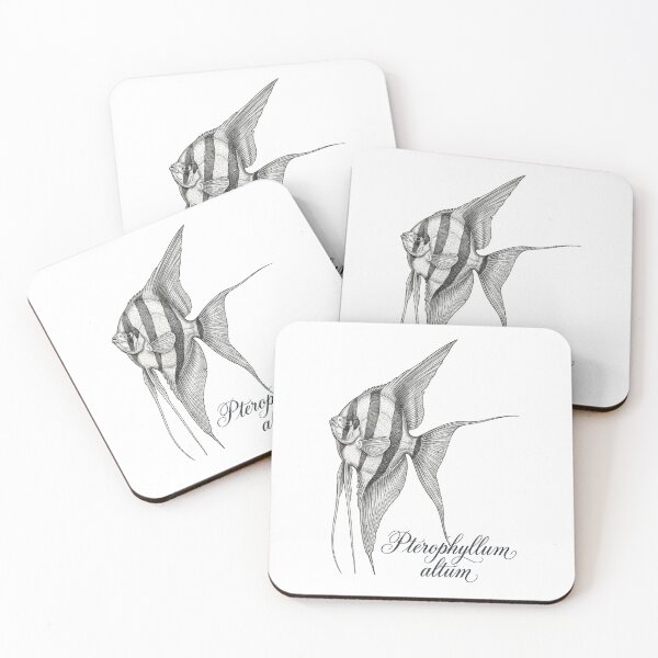 Item preview, Retro Altum Angelfish with Caption (Pterophyllum altum) designed and sold by My-Thing.