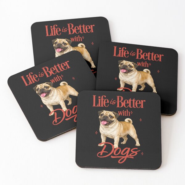 Item preview, LIFE IS BETTER - PUG | Pets and Dogs lovers for Men and Women t-shirt designed and sold by panchiTWO.