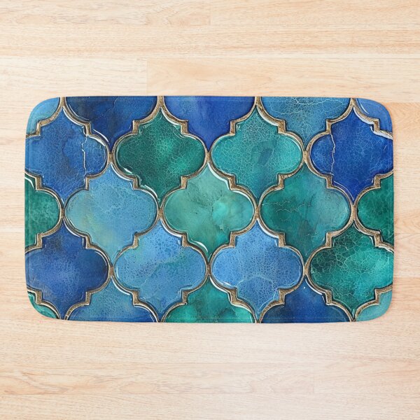 Item preview, Blue Jade Maroccan Gold Gilding Pattern designed and sold by GrinGalore.