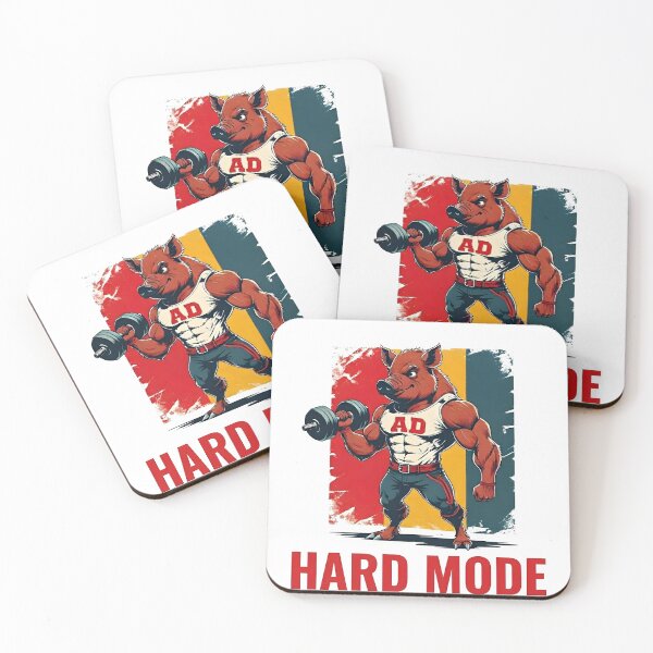Item preview, Hard Mode Wild Boar Gym Beast – Motivational Workout Animal Design designed and sold by ArtnarongDesign.