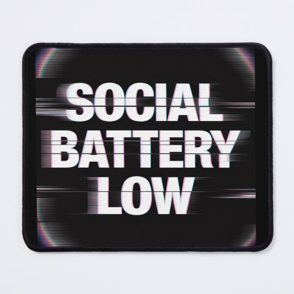 Item preview, Social Battery Low Glitch Shirt Digital Aesthetic, brafdesign designed and sold by Brafdesign.