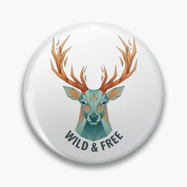 Item preview, Geometric Deer Head Wild and Free Low Poly Nature Illustration designed and sold by seven things shop.