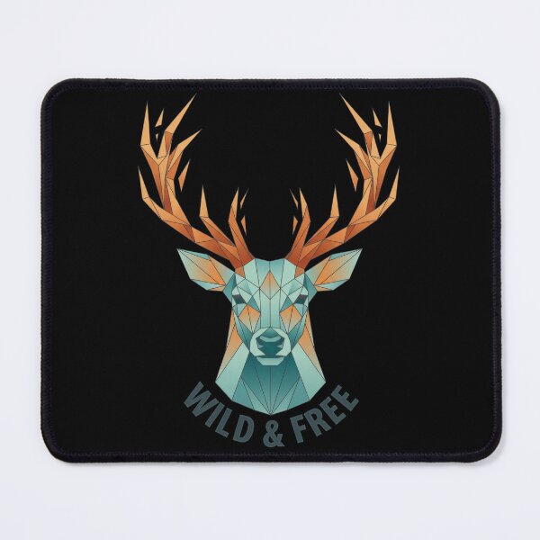Item preview, Geometric Deer Head Wild and Free Low Poly Nature Illustration designed and sold by seven things shop.