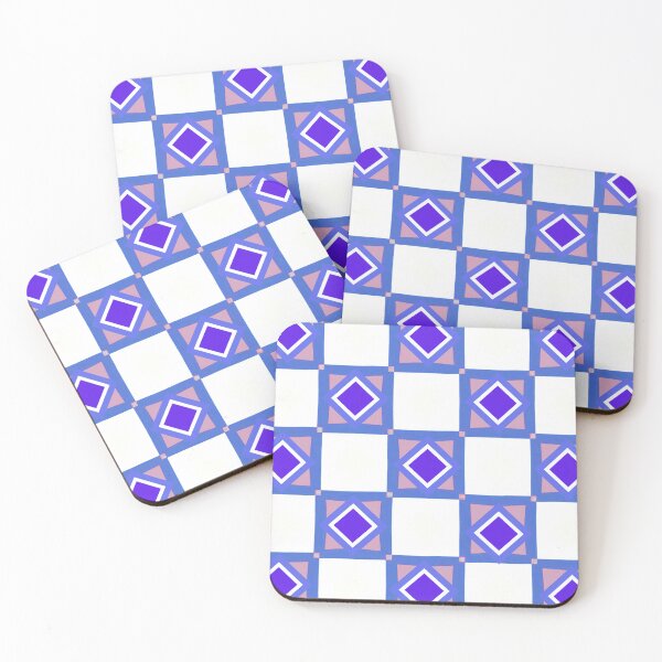 Item preview, Modern Blue & Violet Diamond and Square Pattern-Geometric Abstract Contemporary Design designed and sold by CreativeCanvas8.