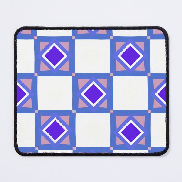 Item preview, Modern Blue & Violet Diamond and Square Pattern-Geometric Abstract Contemporary Design designed and sold by CreativeCanvas8.
