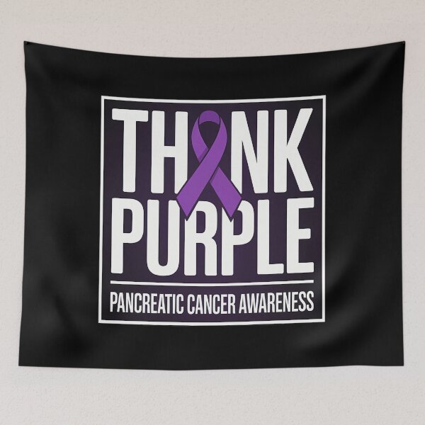 Item preview, Think Purple Pancreatic Cancer Ribbon Awareness designed and sold by HellD3vil-Art.