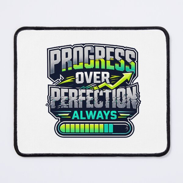 Item preview, Progress Over Perfection Always T-Shirt Design - Modern Growth Mindset & Loading Bar Illustration designed and sold by ascendzero.