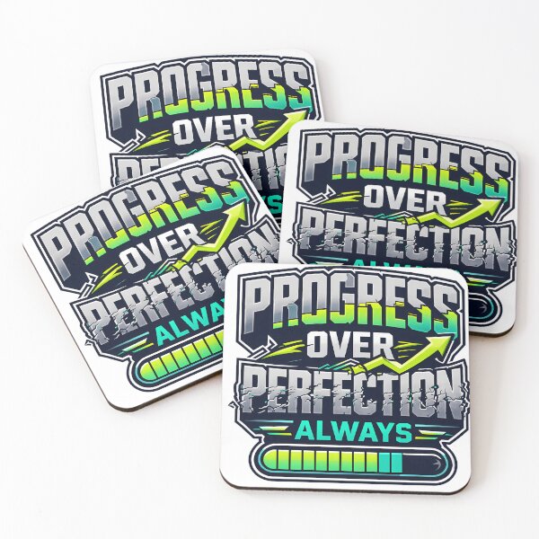 Item preview, Progress Over Perfection Always T-Shirt Design - Modern Growth Mindset & Loading Bar Illustration designed and sold by ascendzero.