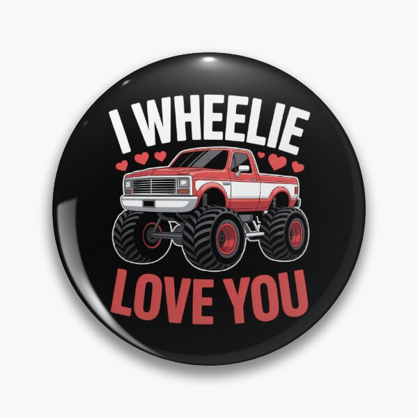 Item preview, Valentines I Wheelie Love You Monster Trucks designed and sold by HellD3vil-Art.