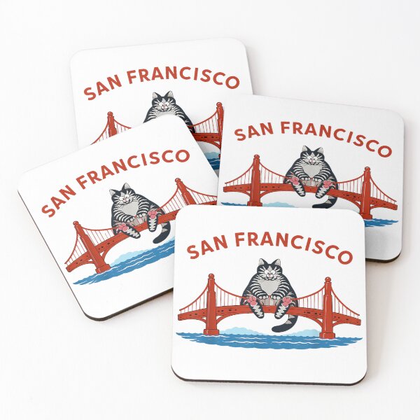 Item preview, Vintage VTG 90's Cat San Francisco Golden Gate  designed and sold by Achkalona.