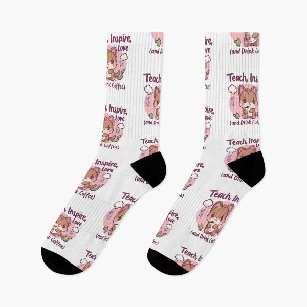 Item preview, Teach Inspire Love and Drink Coffee – Cute Teacher Gift Design designed and sold by CyfroweMysli.