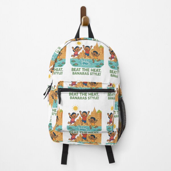 Item preview, Beat The Heat Banaras Style – Varanasi Ganga Summer Fun Kids Cartoon Design designed and sold by Globalcitytees.
