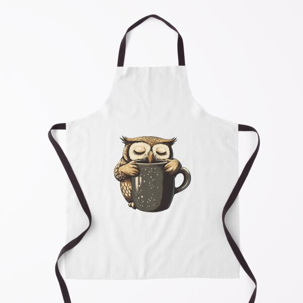 Artikelvorschau, Niedliche Eule mit Kaffee – Illustration für gemütliche Morgenstimmung entworfen und verkauft von Ragnarok-Tee.