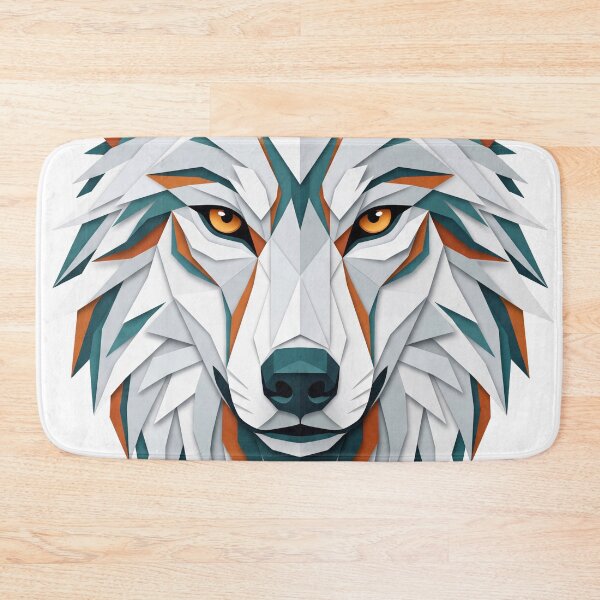 Item preview, Geometric Wolf Head Papercraft Style Vector Art designed and sold by seven things shop.