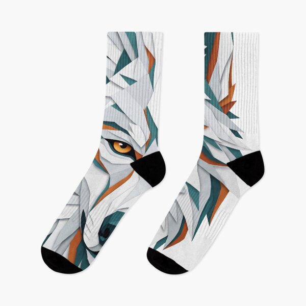 Item preview, Geometric Wolf Head Papercraft Style Vector Art designed and sold by seven things shop.
