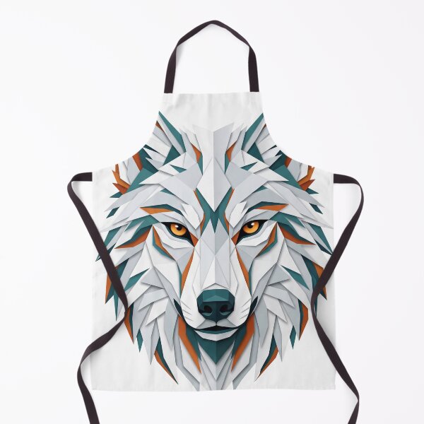 Item preview, Geometric Wolf Head Papercraft Style Vector Art designed and sold by seven things shop.