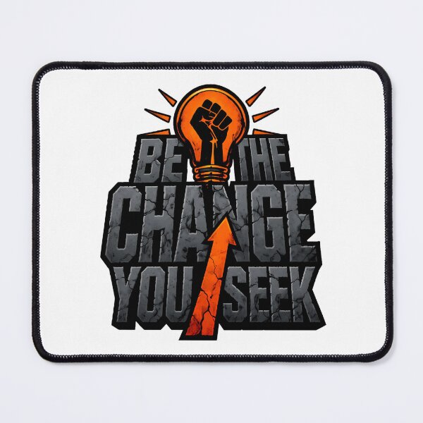 Item preview, Be The Change You Seek T-Shirt Design - Bold Industrial Typography & Leadership Quote Art designed and sold by ascendzero.
