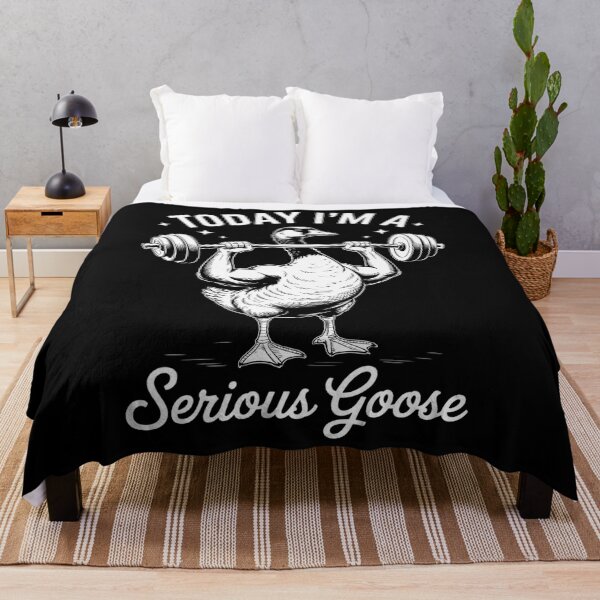 Item preview, Today I'm A Serious Goose Lifting Weights Gym Fitness designed and sold by HellD3vil-Art.