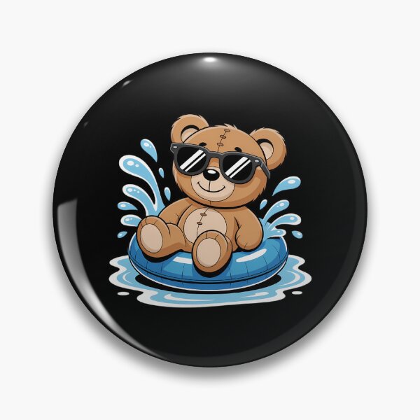 Item preview, Water-Loving Teddy Bear in a Floating Ring designed and sold by HellD3vil-Art.