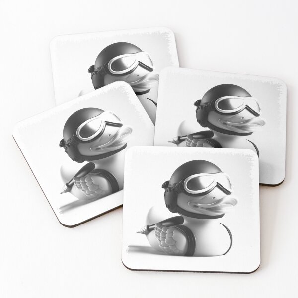 Item preview, Pilot Rubber Duck | Aviator Duck Monochrome Cute Character Art designed and sold by inkoutninja.
