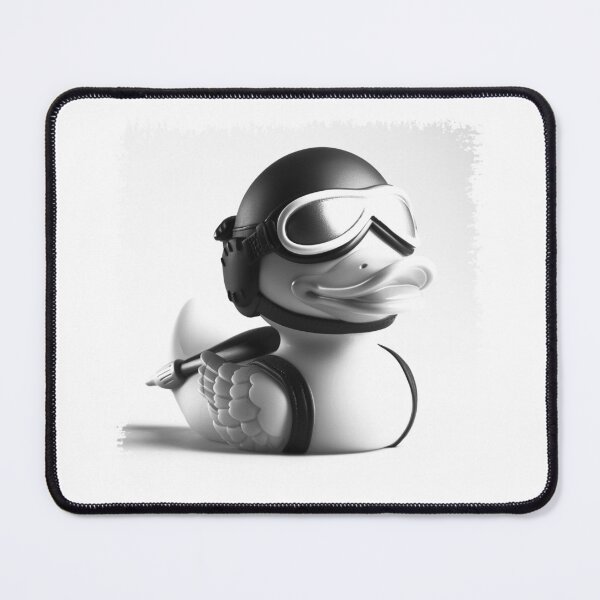 Item preview, Pilot Rubber Duck | Aviator Duck Monochrome Cute Character Art designed and sold by inkoutninja.