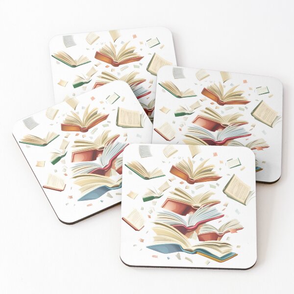 Item preview, Scattered Open Books – Cozy Reader Aesthetic Illustration designed and sold by Ragnarok-Tee.
