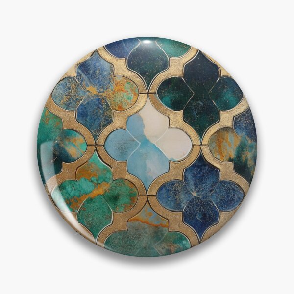 Item preview, Amber Emerald Maroccan Gold Gilding Pattern designed and sold by GrinGalore.