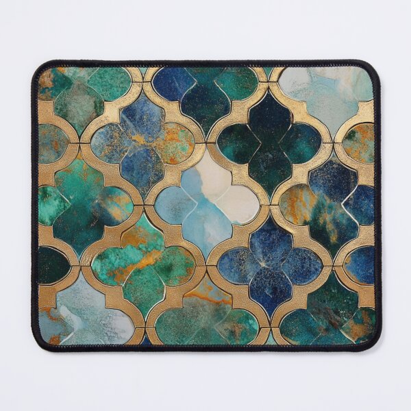 Item preview, Amber Emerald Maroccan Gold Gilding Pattern designed and sold by GrinGalore.