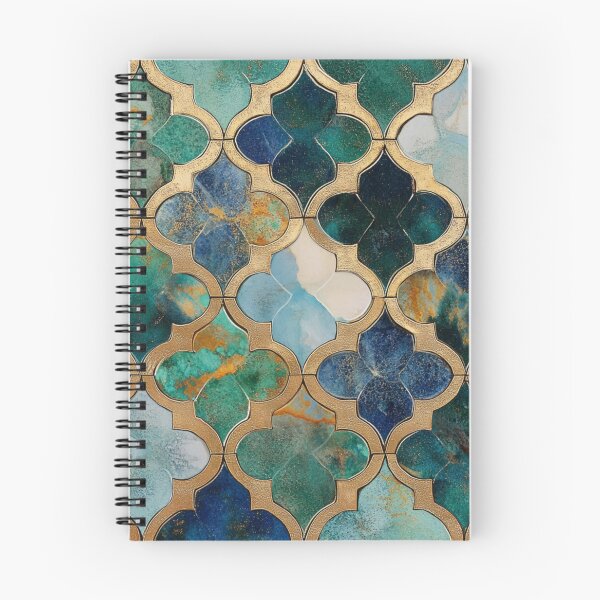 Item preview, Amber Emerald Maroccan Gold Gilding Pattern designed and sold by GrinGalore.
