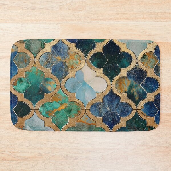 Item preview, Amber Emerald Maroccan Gold Gilding Pattern designed and sold by GrinGalore.