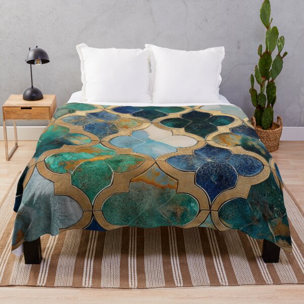 Item preview, Amber Emerald Maroccan Gold Gilding Pattern designed and sold by GrinGalore.