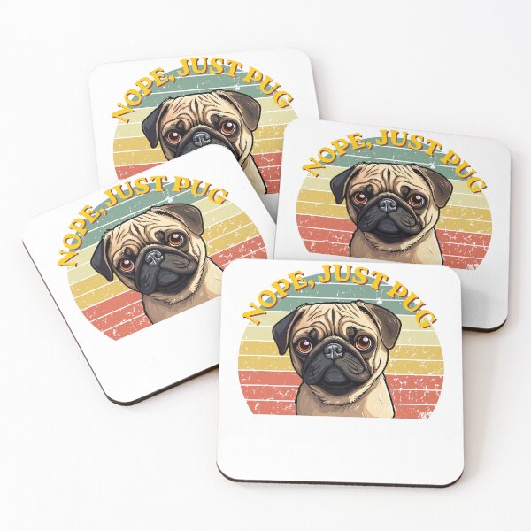 Item preview, Retro Funny Pug Dog - Nope Just Pug designed and sold by Gapanaart.
