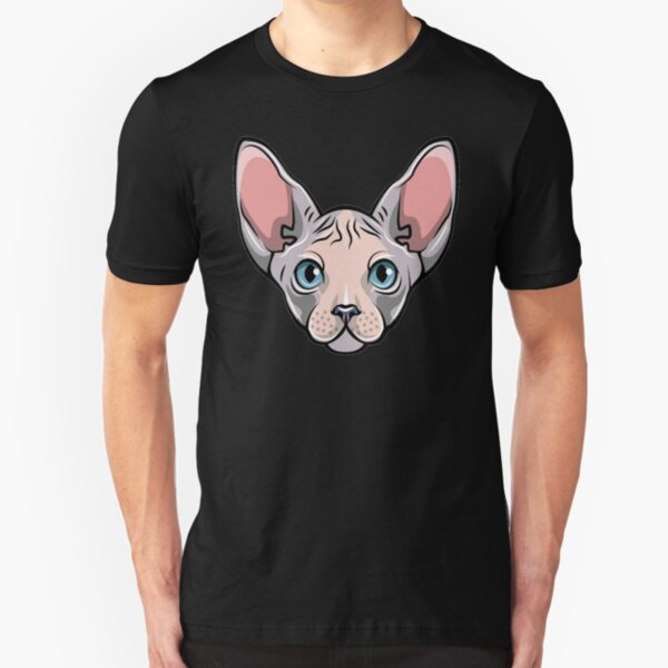 Camiseta fresca del gato de Sphynx - regalo de la camiseta para los amantes del gato Camiseta ajustada