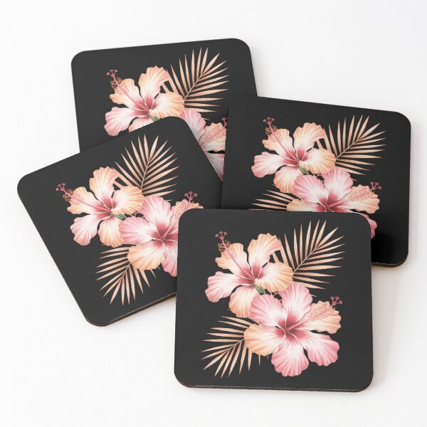 Item preview, Watercolor Tropical Hibiscus Flowers Floral Summer Art designed and sold by HellD3vil-Art.
