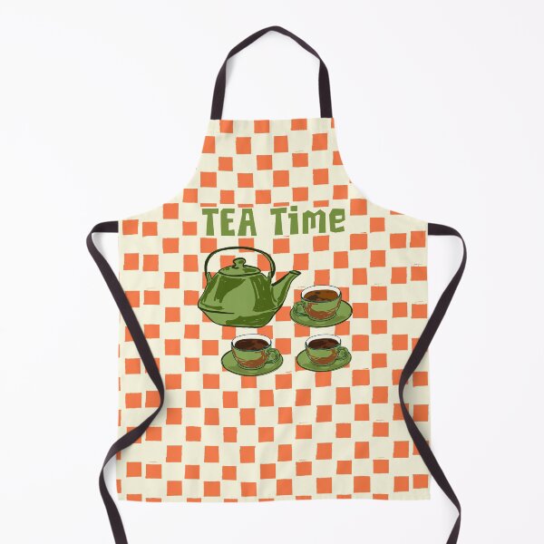 Item preview, Vintage Tea Time Cup & Kettle Retro Checkered Illustration designed and sold by MaiZephyr.