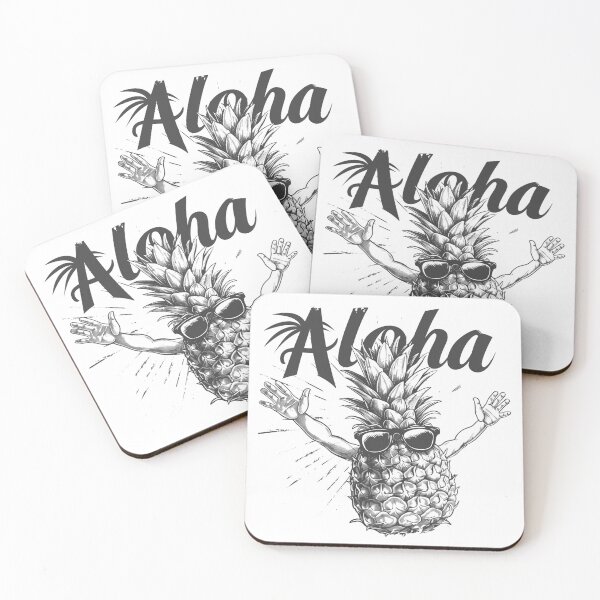Item preview, Aloha Pineapple with Sunglasses | Tropical Hawaiian Summer Vibes Art designed and sold by inkoutninja.