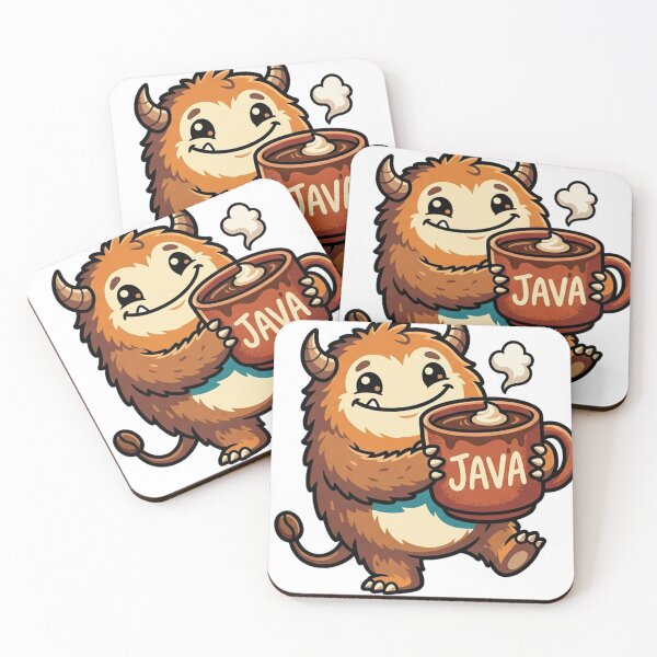 Item preview, Java Monster Coffee Programmer Coding Kawaii Cartoon designed and sold by Krfto.