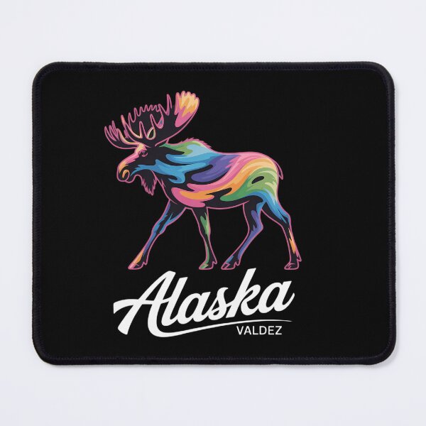 Item preview, Valdez Alaska USA Colorful Moose Art Vacation Souvenir designed and sold by HellD3vil-Art.