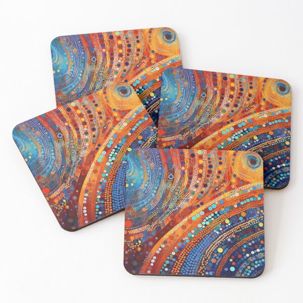 Item preview, Aboriginal Inspired Dot Art - Sun Waves designed and sold by GrinGalore.