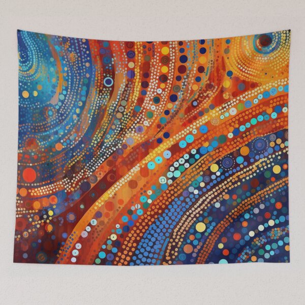 Item preview, Aboriginal Inspired Dot Art - Sun Waves designed and sold by GrinGalore.