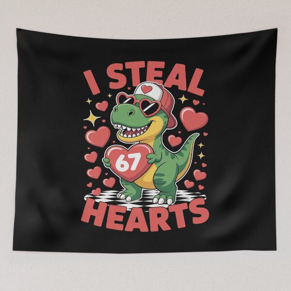 Item preview, I Steal Hearts 67 Valentine’s Day 67 Dinosaur T-Rex Boys Kid designed and sold by Rrettgison.