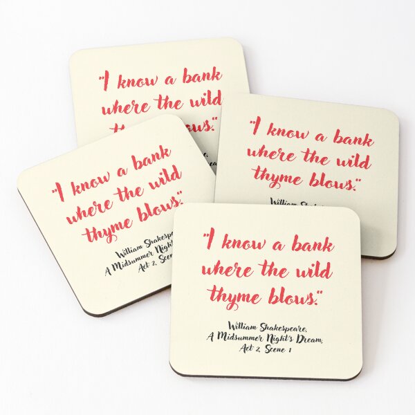 Item preview, Lit Shakespeare Quote from A Midsummer Nights Dream designed and sold by CharlottePlaceArt.